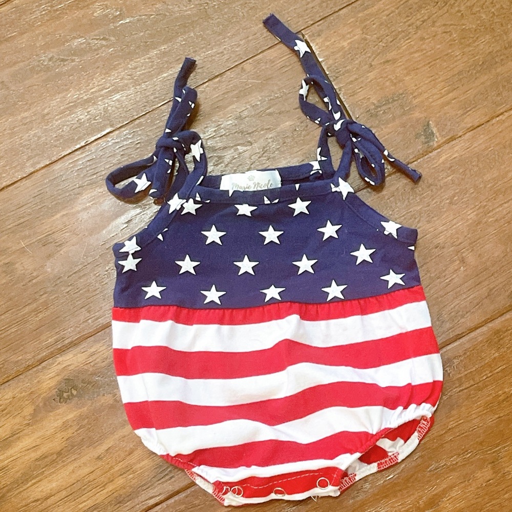 Patriotic Infant 0-3m bubble romper